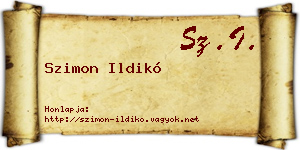 Szimon Ildikó névjegykártya